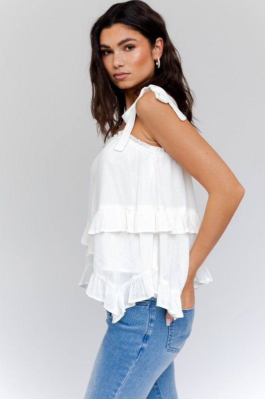 Sleeveless Asymmetrical Top-ON-LINE ONLY