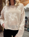 Flower Crochet Sweater