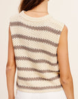 Sleeveless Striped Sweater-ON-LINE ONLY