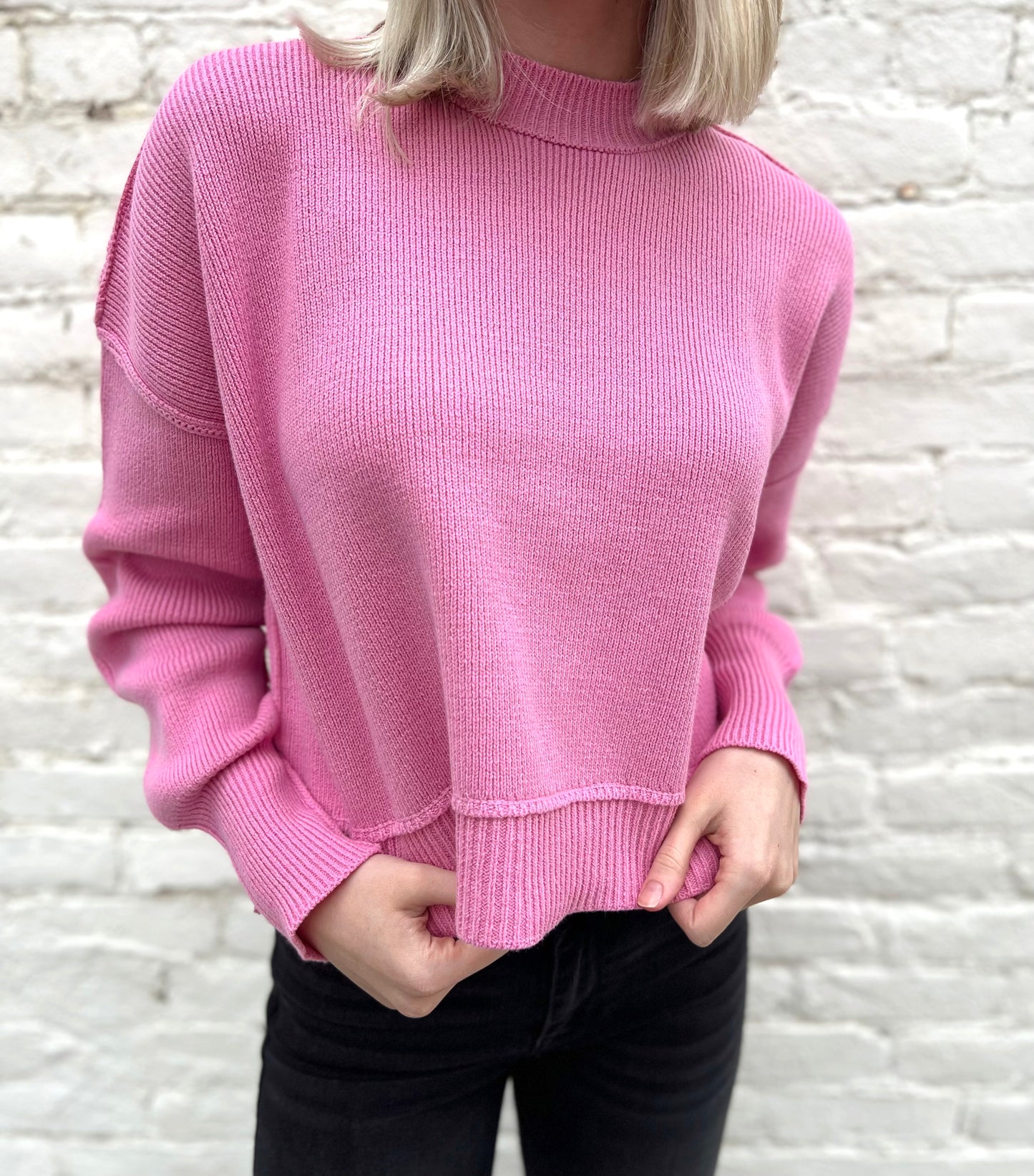 The Perfect Pullover Sweater-Pink