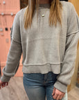 The Perfect Pullover Sweater-Grey