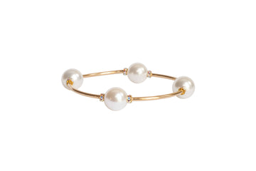 Blessing Bracelet 12mm Pearls with Gold Links