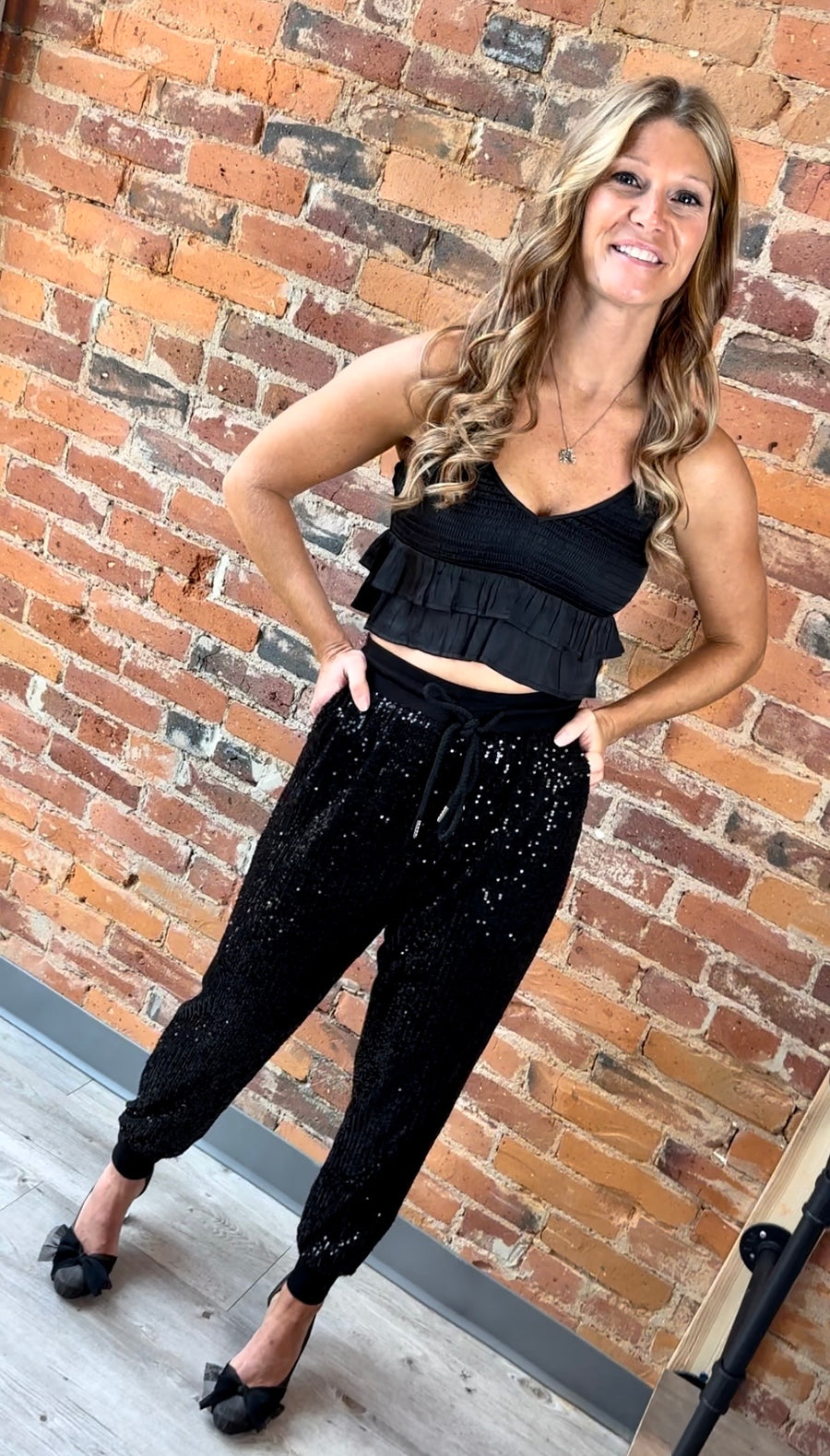 Black Sequin Joggers – Cricket Alley Ministries