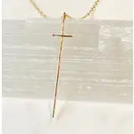 Necklace Modern Cross Gold